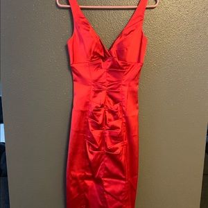 Caché red cocktail dress